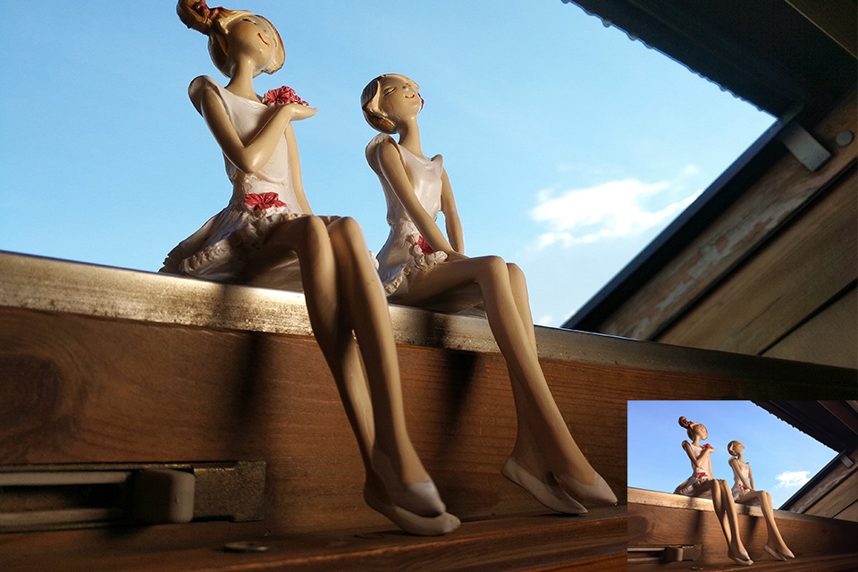 ����ͼΪ����콢�� СͼΪiPhone 6s plus������Ա�