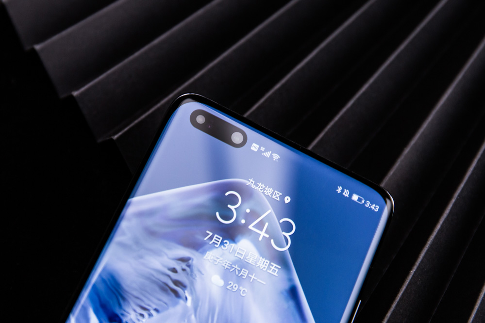 四曲满溢屏设计 华为P40 Pro+陶瓷黑图赏 华为P40 Pro+,陶瓷黑,四曲满溢屏
