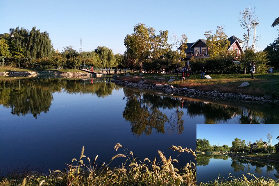 ����ͼΪ����콢�� СͼΪiPhone 6s plus�����泡���Ա�