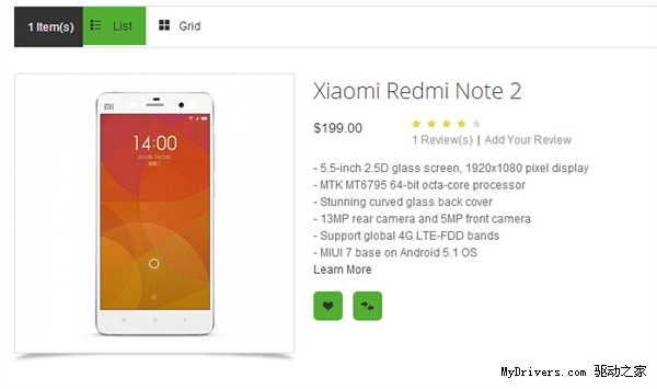 惊呆了!红米Note 2海外已上线