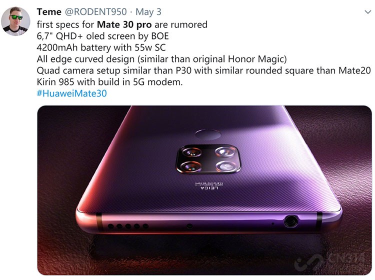 �����ڿ�����Mate 30 Pro��������985ȷ��