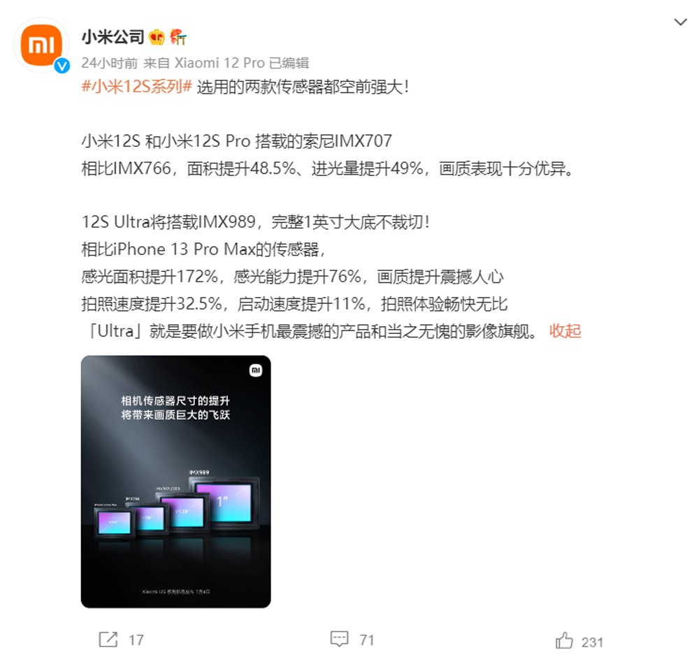 小米12S Ultra官宣：1英寸大底+徕卡镜头