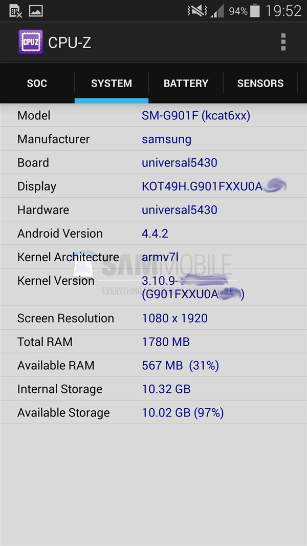 ��ǿGalaxy S5���ʰ��ع⣺CPU������