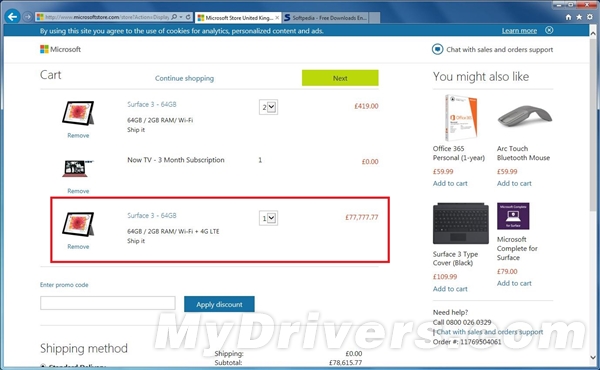 Surface 3��Ȼ��77777.77Ӣ����