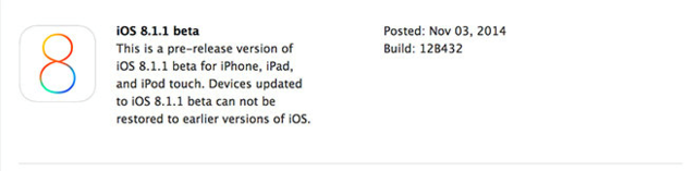 ƻ���ٷ�iOS 8.1.1 Beta �޸�����ϵͳbug