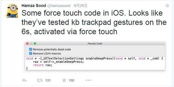 iPhone 6s��֧��Force Touch iOS9����й��
