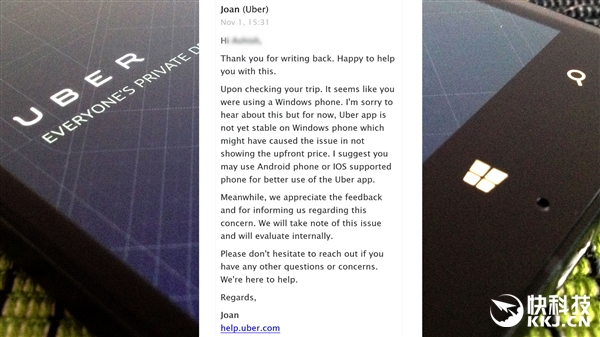 WP�û�����ǹ��Uber�ͻ����޷�ʹ�ã�������ֻ�