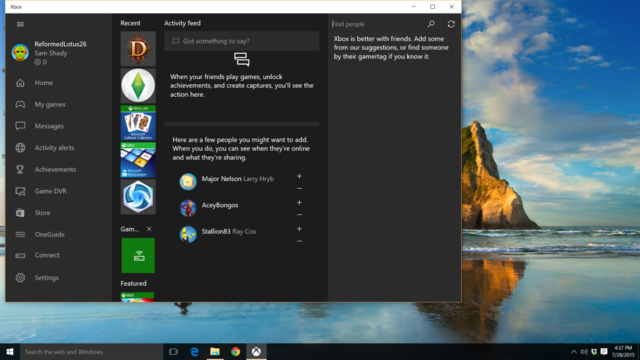 ̽����ЩWindows 10����Xbox�йصĹ���