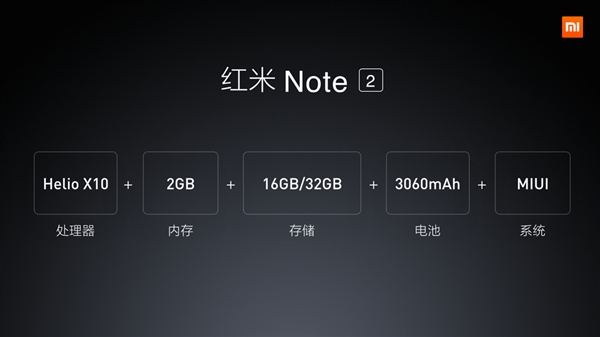千元旗舰!红米Note2正式发布