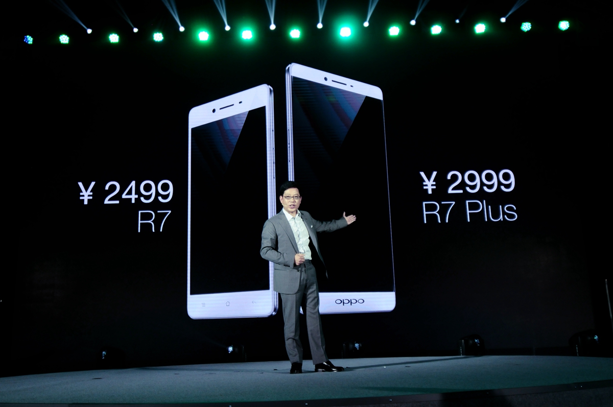 5OPPO���ܲ�Alen����R7�۸�Ϊ2499Ԫ��R7 Plus�۸�Ϊ2999Ԫ.JPG