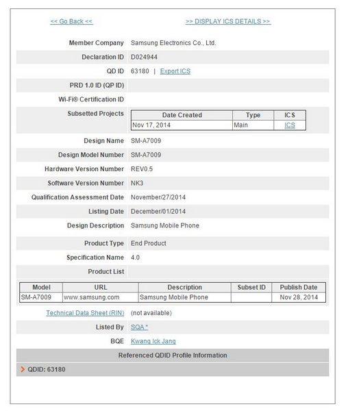 ȫ��������GALAXY A7�����ع�  Լ����ǧԪ
