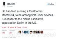 evleaks  Android Silver ȡ Nexus 6