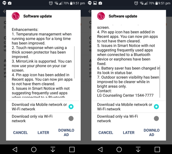 韩国版LG G4获更新 修复设备运行过热问题