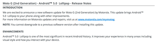 Moto G���ϣ�Ħ�еİ�׿5.0�����޵���
