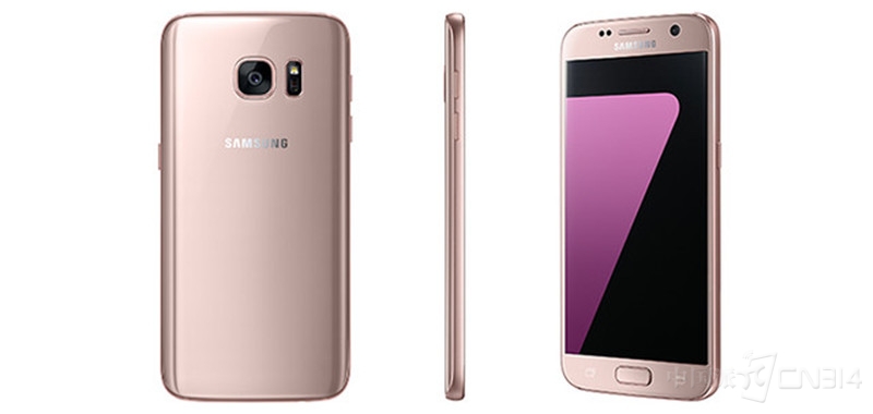 三星为Galaxy S7系列推出粉金配色(图片引自三星海外官网)